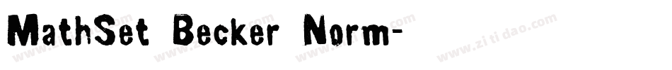 MathSet Becker Norm字体转换